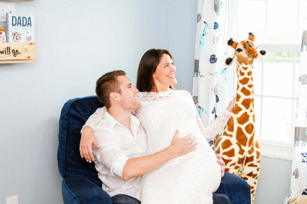 large stuffed giraffe nursery decoration
